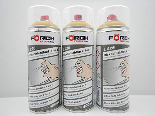 FORCH 4 in 1 Caterpillar GELB Bagger DICKSCHICHTLACK Lack Spray SPRAYDOSE 400ML (3)