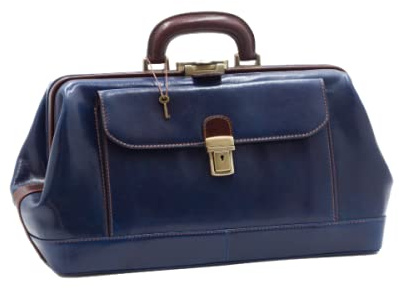 DD Firenze D&D - Niedrige Arzttasche Bicolor (Blu-Marrone)