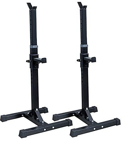 Hantelständer Squat Hantelablage, 14 Höhenverstellbare Stahl Squat Racks, Langhantel Ständer Gewichtheben Rack-Gym, Last 300 Kg