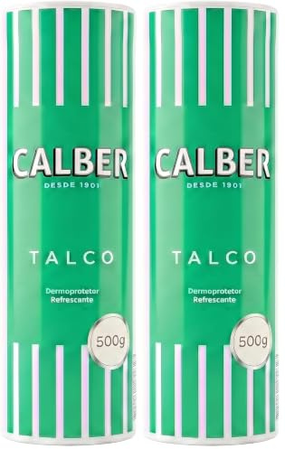 Calber Talco Dermoprotector - 500 g (Paquete de 2)