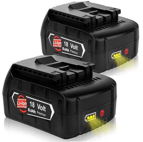 2 batterie sostitutive da 8,0 Ah per 18 V BAT618G BAT609 BAT609G BAT619G BAT610G BAT610 BAT612 BAT622 18 V