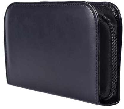 IWOWHERO Étui De Protection Portable Pour Glucomètre Et, Boîtier De Rangement En Pu Noir, Antichoc Et Résistant à L’eau, Mallette De Transport Compacte Pour Usage Maison Et Voyages