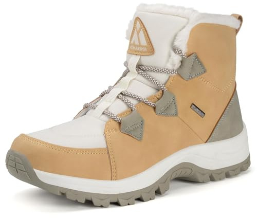 Mishansha Mujer Botas de Nieve Senderismo Invierno Amarillo Gr.39