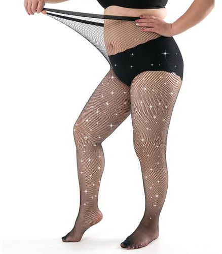 Kaempe Medias Tallas Grandes Mujer, Medias Finas Translúcidas, Medias Mujer Plus Size