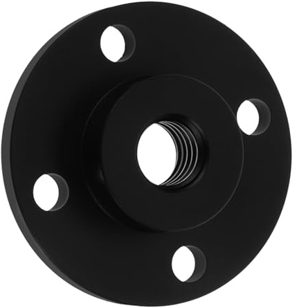 Abaodam Mikrofon 3/8-16 aus Wandflanschhalterung Aluminiumlegierung Schwarze mit Gewinde Stabiler Mikrofonständer für Tisch und Wandmontage für Projektorüberwachung