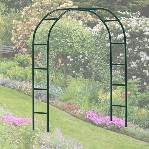 Arche de jardin en métal robuste avec base amovible - Treillis solide pour fleurs - Disponible en hauteur de 120 cm à 350 cm - Idéal pour la décoration et le soutien du jardin.