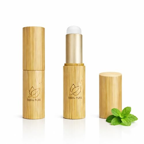 FloraVigo Piedra de mentol 2 piezas El mentol refrescante y refrescante alivia las migrañas, se puede aplicar en la frente y el cuello para un masaje de mentol beneficioso, cada ampolla pesa 4,5 g