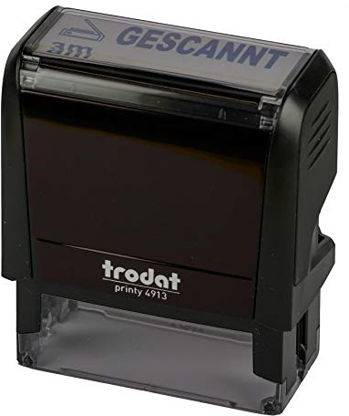 Trodat Printy 4913 schwarz GESCANNT AM BLAU