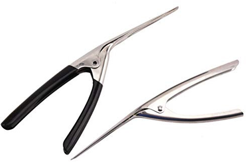 Cabilock 2 Piezas Pelador De Camarones Herramienta De Descortezado Abridor De Camarones Peladora De Gambas Electrica Dispositivo para Pelar Gambas Tuerca Acero Inoxidable Limpiador Mariscos