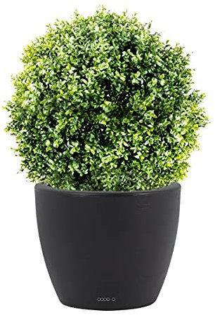 Artificielles.com – Buchsbaumkugel auf Stamm außen / innen, hohe Qualität, Höhe 50 cm, Durchmesser 40 cm, Höhe 50 cm, Farbe: Grün
