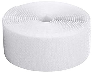 YKK, nastro adesivo ad incastro non adesivo, nastro di fissaggio per progetti fai da te, arredamento casa, tappezzeria, bianco, 38 mm, 1 metro