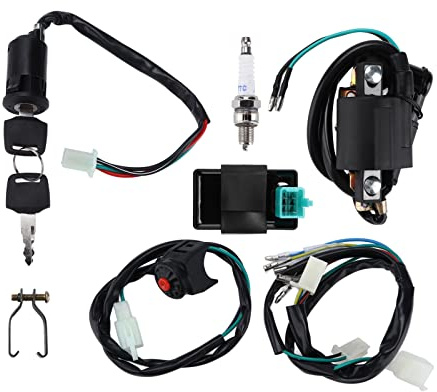 Kabelbaum CDI-Zündspule, Kill-Schalter Des Kabelbaums, Switch Zündspule CDI Zündkerzenkabelbaumsatz für Kickstarter Dirt Pit Bike ATV