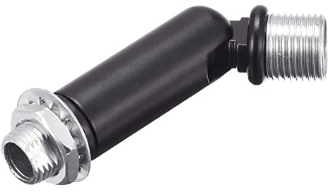 sourcing map Sloped Ceiling Adapter Swivel M10 M12 Thread, for Chandelier Ceiling Pendant Light, Black