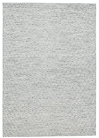 Trondheim | PO-502 | Teppich aus 100% Schurwolle | handgewebt | Größe: 80 x 150 cm | Farbe: Natur Grau | THEKO