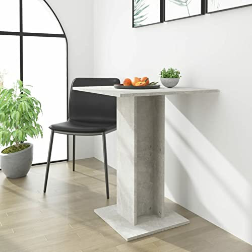 Chusui Bistrotisch, Stehtisch, Balkontisch, Partytisch, Biertisch, Beistelltisch, Bierkasten Tisch, Betongrau 60×60×75 cm Spanplatte