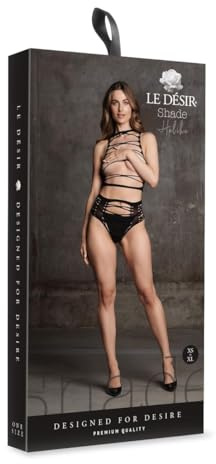 LE DÉSIR- SHADE-HELIKE XLV - DOS PIEZAS CON COPAS ABIERTAS, CROP TOP Y BRAGUITA - TALLA ÚNICA