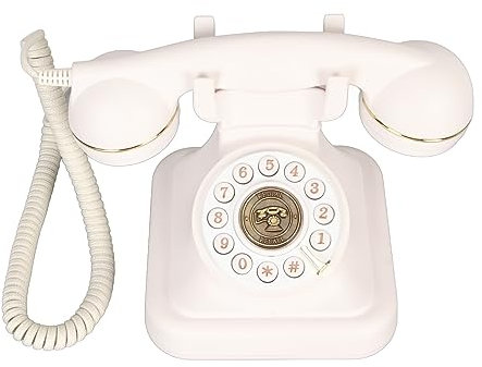 Vintage Telephone, Antique Phone Old Fashioned Push Button Dial Landline Phone, Classic Vintage Corded Phone, Desk Phone with Answering Machines and Caller ID