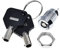 TEMOOUES Cerradura tubular de alta seguridad para llave de 12 mm, de acero inoxidable, con 2 llaves, tipo extraíble de doble cara