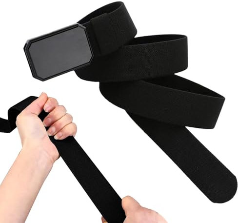 Magnetischer Schnallengürtel – schnell magnetische Schnalle, tragbarer Herren-Arbeitsgürtel, maschinenwaschbarer Gürtel für Sport, Wandern, Radfahren, Schwarz , Refer to description