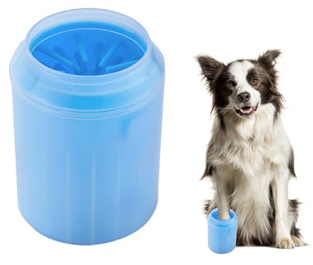 Nettoyeur Portable de Pattes Bleu, M pour Chiens et Animaux avec Laveur de Pied