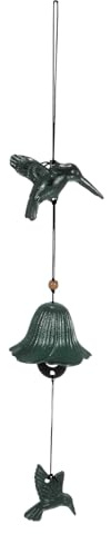 M METERXITY 1 Pcs Carillon Éolien Japonais, Cloche de Temple Carillon Éolien Vintage Cloche de Vent en Métal pour l'Extérieur/Jardin/Patio, Carillon Éolien [Vert]