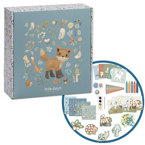 Little Dutch Bastelset Kreativitätsbox XL zum Malen, Kleben und Gestalten für Kinder - Forest Friends