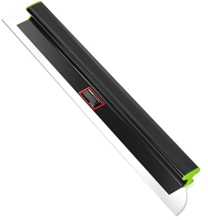 DURDUR spatule plate, 80cm/32Inch acier inoxydable lame spatule outil spatule en alliage d'aluminium, spatule plate à poignée en Z spatule lisse