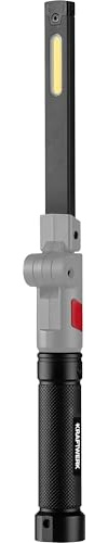 KRAFTWERK LED Arbeitsleuchte | Stablampe mit 3 Lichtquellen, 9h Laufzeit| Arbeitslampe 180° schwenkbar | Werkstattlampe LED mit Magnetfuß | KRAFTWERK Werkstattleuchte Art. Nr.: 701.001.007