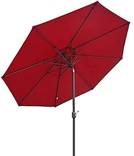 PLMNBQWE Ombrellone da Giardino, ombrellone da Spiaggia, ombrellone da Giardino, ombrellone da Esterno, 2,7 m/9 Piedi, ombrellone da Giardino con inclinazione a Pulsante