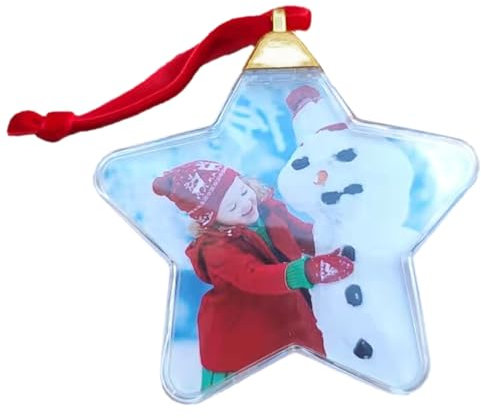 Ciondolo a forma di palla di Natale, decorazione fotografica, palla artigianale per la vigilia di Natale, Capodanno, vacanze, compleanno, decorazione per feste, decorazione stagionale