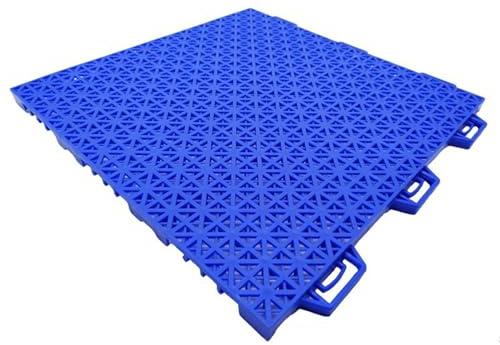 Piastrelle modulari ad incastro in plastica, tappetini antiscivolo per piscina all'aperto, 24 pezzi, cuscino blu per patio e giardino, durevoli, facili da installare, resistenti alle intemperie