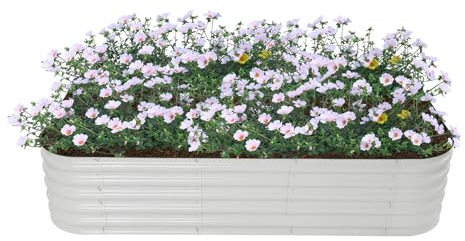 Bancal de metal, jardinera elevada para el jardín, modular 12 en 1, juego de bancal elevado para verduras, extragrande, jardinera, jardinera, jardinera, jardinera, jardinera para jardín