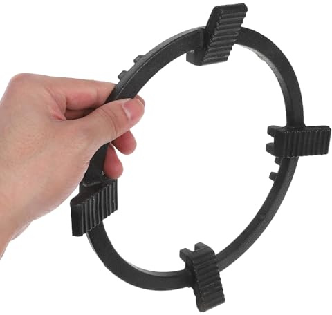 Universal Gas Stove Bracket Iron Four Prongs Black Burner Ring | Non-slip Support, Cooktop Stand for Gas Burners, Easy Install Grate, Wok Pan Support