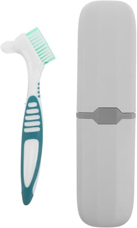 NOLITOY Étui de Nettoyage pour Prothèses Dentaires Brosse Intégrée, Matériau Pp Solide, Nettoyage Complet, pour Usage Domestique et Bureau