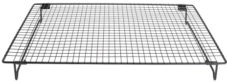 BESPORTBLE Grille de Refroidissement Grosse Taille en Acier au Carbone Noir Antiadhésive pour Gâteaux Biscuits et – Support de Refroidissement Ustensiles de Pâtisserie Séchoir Polyvalent