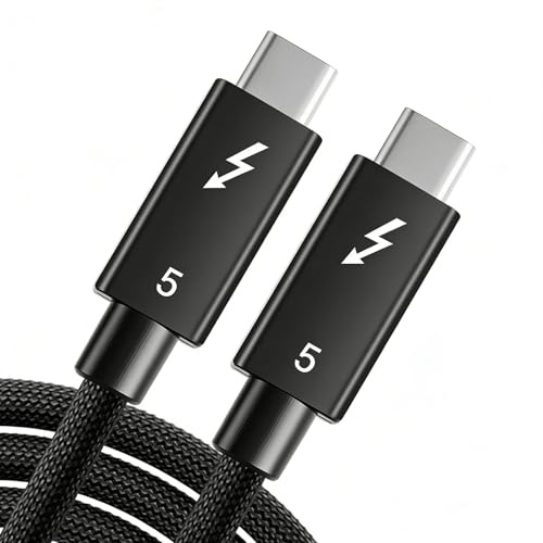 Gbformat (1.5M Cable USB Type C Vídeo 8K@60HZ, Cable Thunderbolt 5 80Gbps, 240W Carga Rápida PD 3.1 Compatible con Macbook, Dock, SSD, Display, Phone 17/16/15