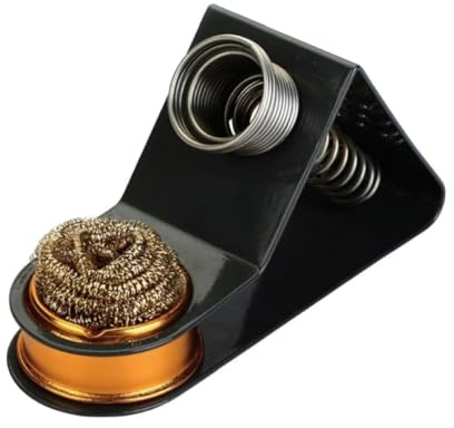 EMPOTEC ZD-10W Supporto per Saldatore per Stazione Saldante con Pulitore in Ottone, Porta Stilo e Pistola Dissaldante