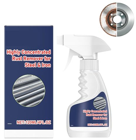 GHEART Rust Remover, Rimuovi Ruggine, Rust Remover Spray, Powerful Metal Rust Removal, Spray per Rimuovere Ruggine, Rimozione della Ruggine per Metallo Spray Anti Ruggine, 120ml