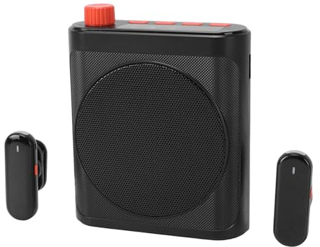 Luqeeg Kabelloser 15-W-Sprachverstärker mit Geräuschunterdrückendem ANC-Anti-Heuling-Chip, Tragbarer 76-mm-Lautsprecher, Bluetooth 5.4-Lautsprecher mit 2 Magnetischen Lavalier-Mikrofonen, Ideal für