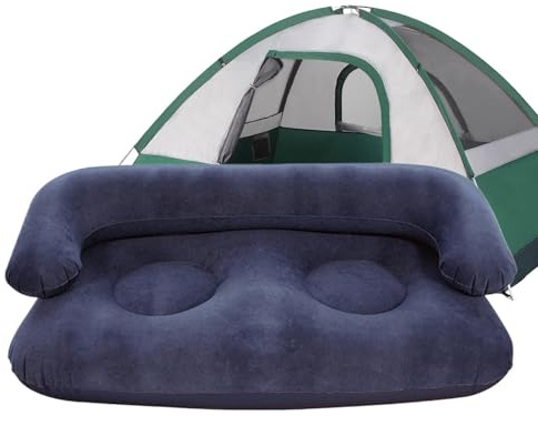 Aufblasbare Couch für Camping – beflocktes tragbares bequemes Sofa, aufblasbare Couch | Vielseitig einsetzbar im Innen- und Außenbereich für Wohnzimmer, Schlafzimmer, Innenbereich, Film, Reisen, Terra