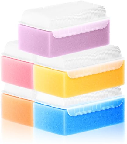 COHEALI Soft Sponge Designed for Cradle Cap Removal 5pcs and Pp Material and Soothing Massage During Bath Time Routines Random Color Bath Sponges for Newborns