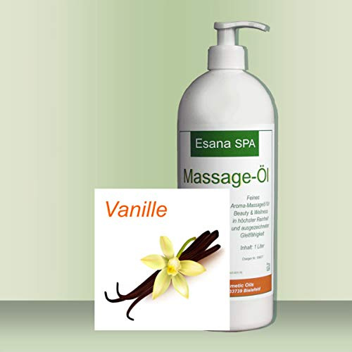 Esana SPA Aroma Massageöl Vanille (500 ml / 0,5 Liter) + Dosierpumpe