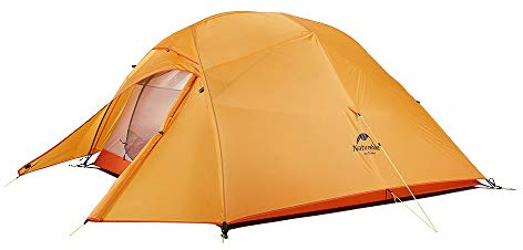 Naturehike Neu Cloud-up 3 Uppgradera Superlätt tält 3 Personer Tält 3-4 Säsong Camping (210T Orange)