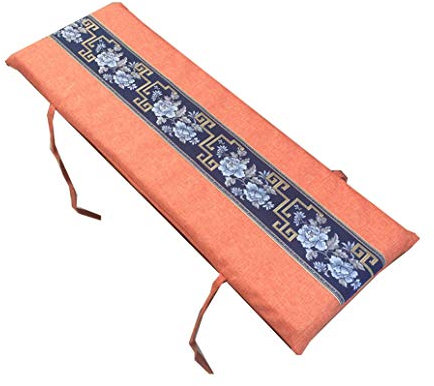 Bankauflage Polster Kissen Auflage für Garten Bank mit abnehmbarem Bezug Bankauflage Bankkissen Auflage Outdoor/Indoor,Bierbankauflage,strapazierstark und langlebig-Orange 100×35×4cm(39×14×1.6in)