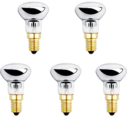 Akynite Lot de 5 ampoules E14 R39, 25 W, blanc chaud 2600 K, 250 lm, AC 220 V, réflecteur variable, petit culot, ampoules filament