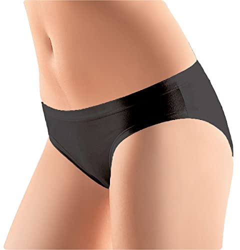 Cotonella 12 Pezzi Slip Donna L'Altra 3362 Mini in Cotone Bielastico, Nero 4/L
