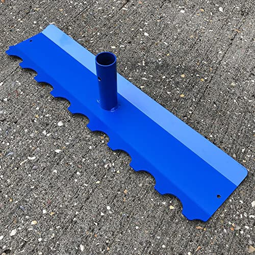 Indoor Outdoors Heavy Duty Concrete Rake Tool Head for Tamping and Spreading - Dual-Purpose Rake and Placer Tools (495 x 125 MM)