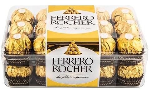 Ferrero Rocher XL Praline di Cioccolato al Latte e Nocciole con Ripieno Cremoso Confezione da 30 Praline 375g