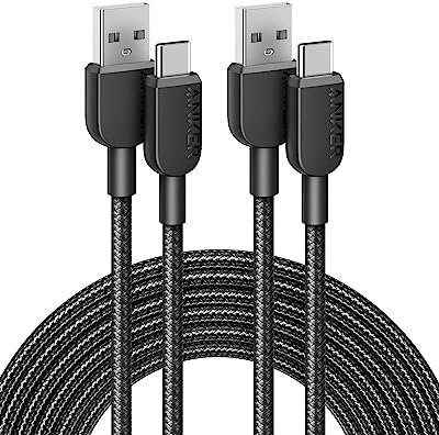 Anker USB C Kabel, [2 Stück 3m] Ladekabel USB C Nylon Geflochten Schnellladekabel, USB auf USB C Kabel für Samsung Galaxy S24 S23 S22 Ultra Note 20 iPhone 16 15 14 Pro Max iPad MacBook