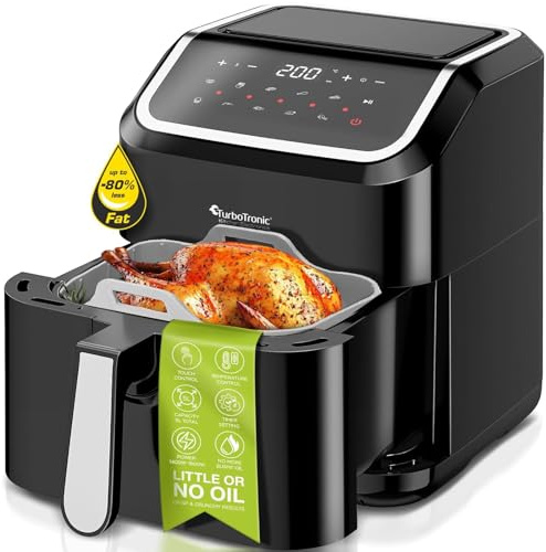 Heissluftfritteuse XL, 5 Liter - AF12 - digitale XL Heißluftfritteuse, 10 Programme, Airfryer, Fritteuse ohne Fett/Öl, 100°C - 200°C Airfryer Luftfritteuse Air Friteuse Power